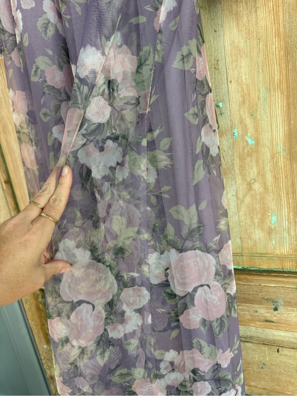 Baltic Born Lavender Floral V-Neck Maxi Dress size 2X - Picture 8 of 11